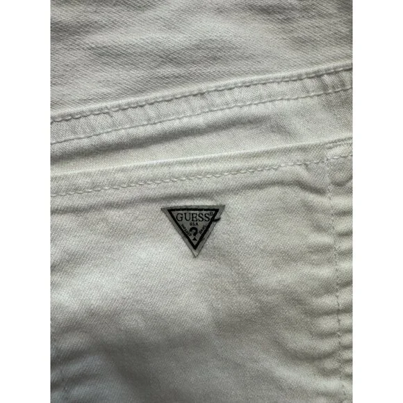 Guess Medium Rise Skinny Sarah Fit White Jeans - Picture 7 of 14